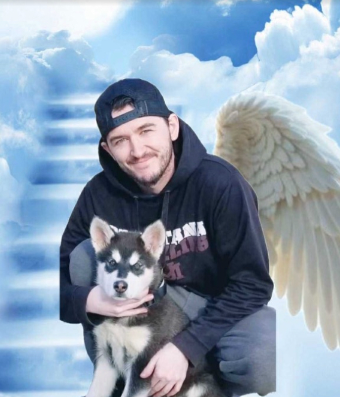 Aaron in heaven — illustration from the Aaron the Goose series